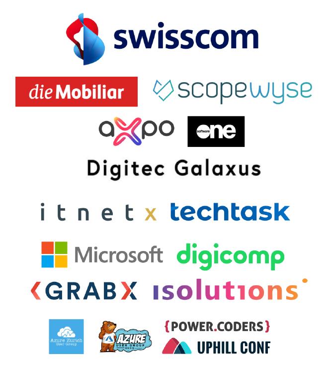 Overview of all sponsors of Azure Bootcamp Switzerland 2024